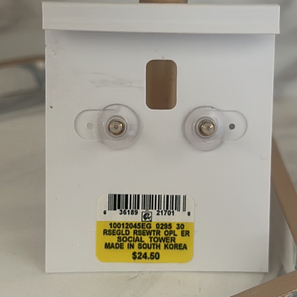 Charter Club Rose Gold-Tone Pave & Pink Stone Drop Earrings - Picture 3 of 3